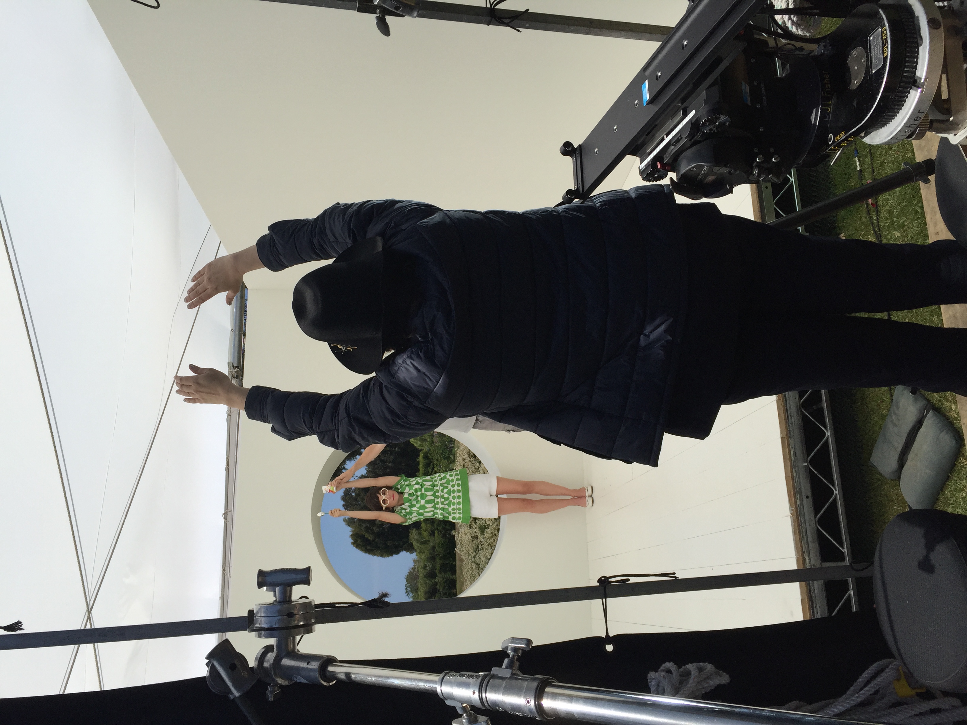 On set with Yoplait with Autumn de Wilde